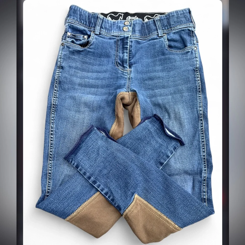 Goode Rider Equestrian Jean - Full Seat Mid Rise All Purpose Breech Size 26R - Picture 4 of 14